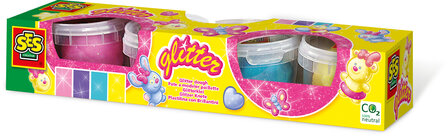 SES Creative Klei glitter 4x90gr