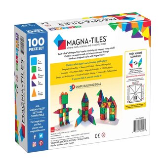 MAGNA-TILES&reg; Clear Colors 100 Piece