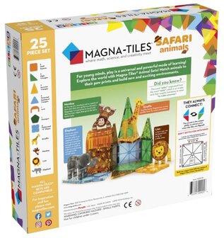 MAGNA-TILES&reg; Safari Animals 25 Piece Set