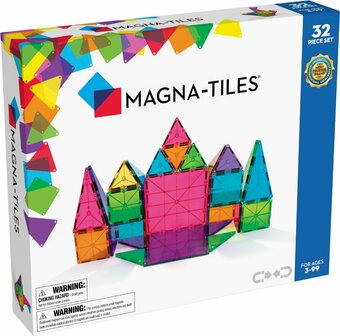 MAGNA-TILES&reg; Clear Colors 32 Piece Set