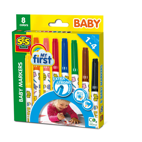 SES Creative My First - Baby markers 8 kleuren